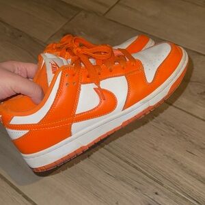 Nike Men's Orange and White Sneakers